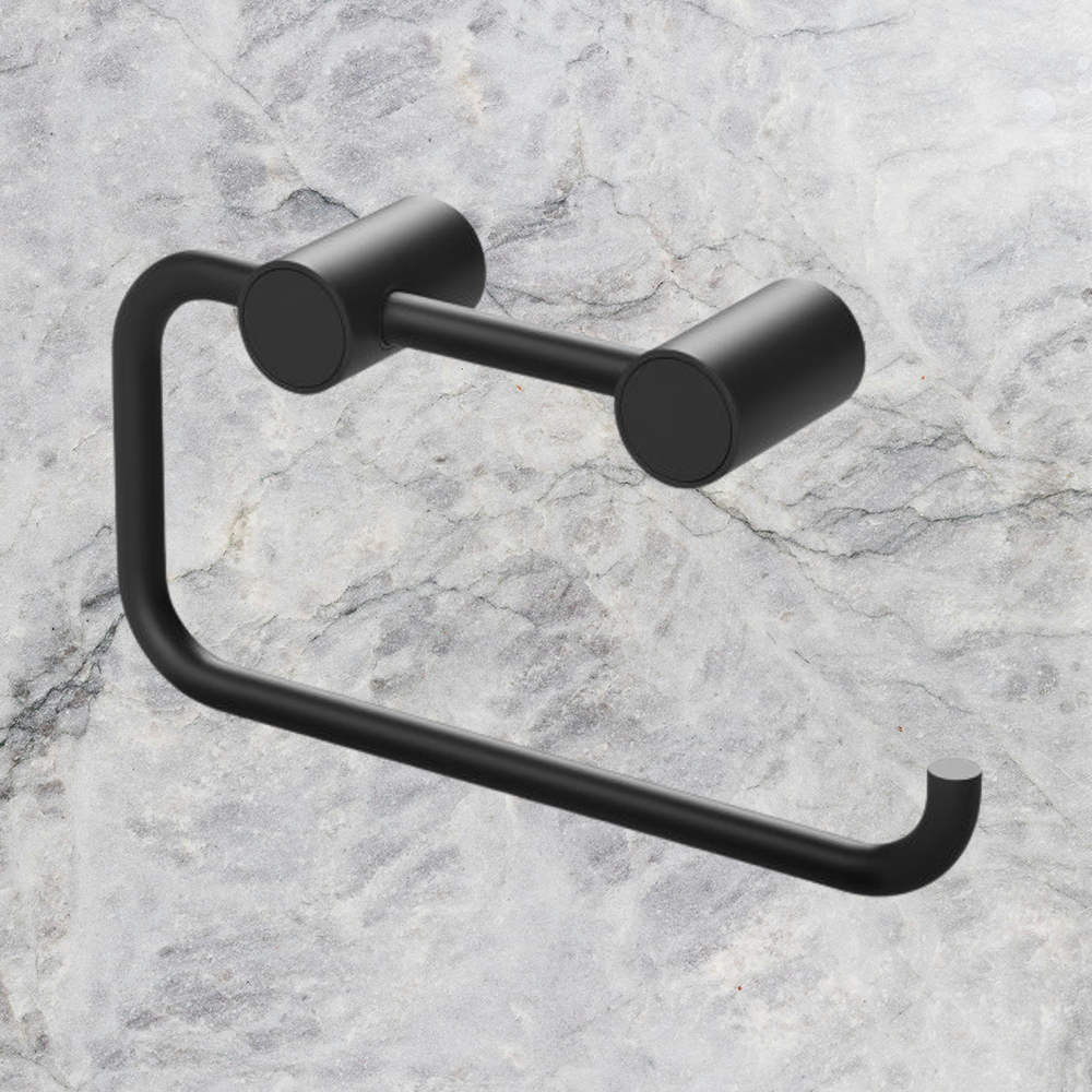 Vivid Slimline Toilet Roll Holder Matte Black