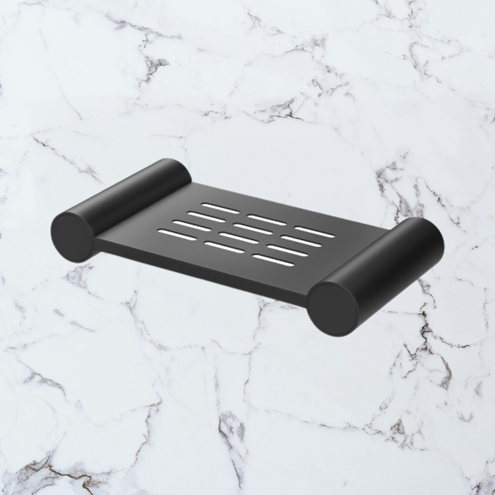 Vivid Slimline Soap Dish Holder Matte Black