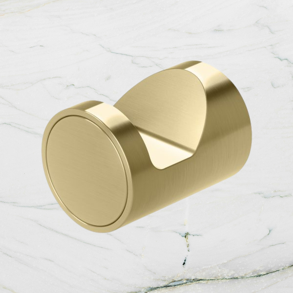 Vivid Slimline Robe Hook Brushed Gold