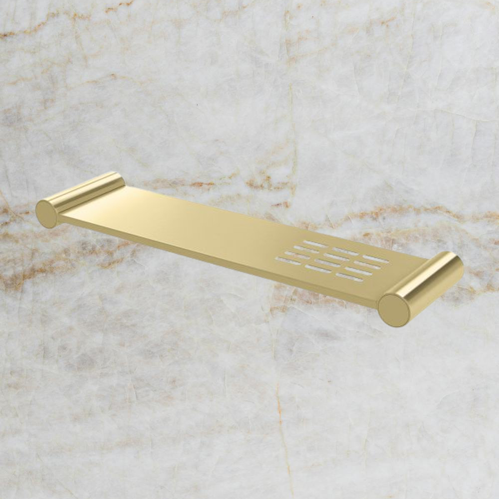 Vivid Slimline Metal Shelf Brushed Gold