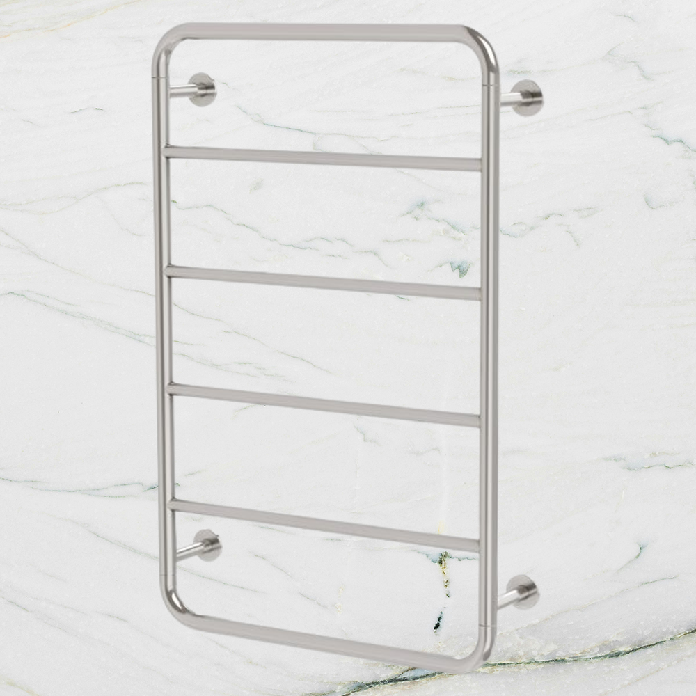 Vivid Slimline Towel Ladder 800 X 500mm Brushed Nickel