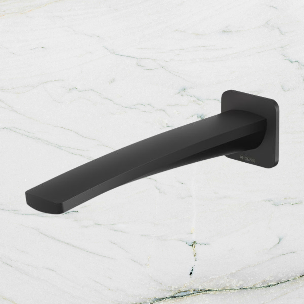 Mekko Wall Basin Outlet 200mm Matte Black