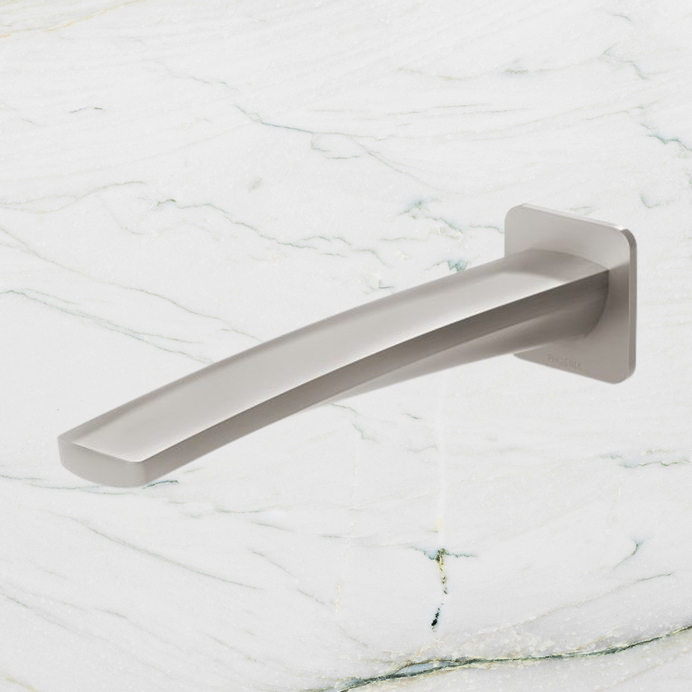 Mekko Wall Bath Outlet 200mm Brushed Nickel