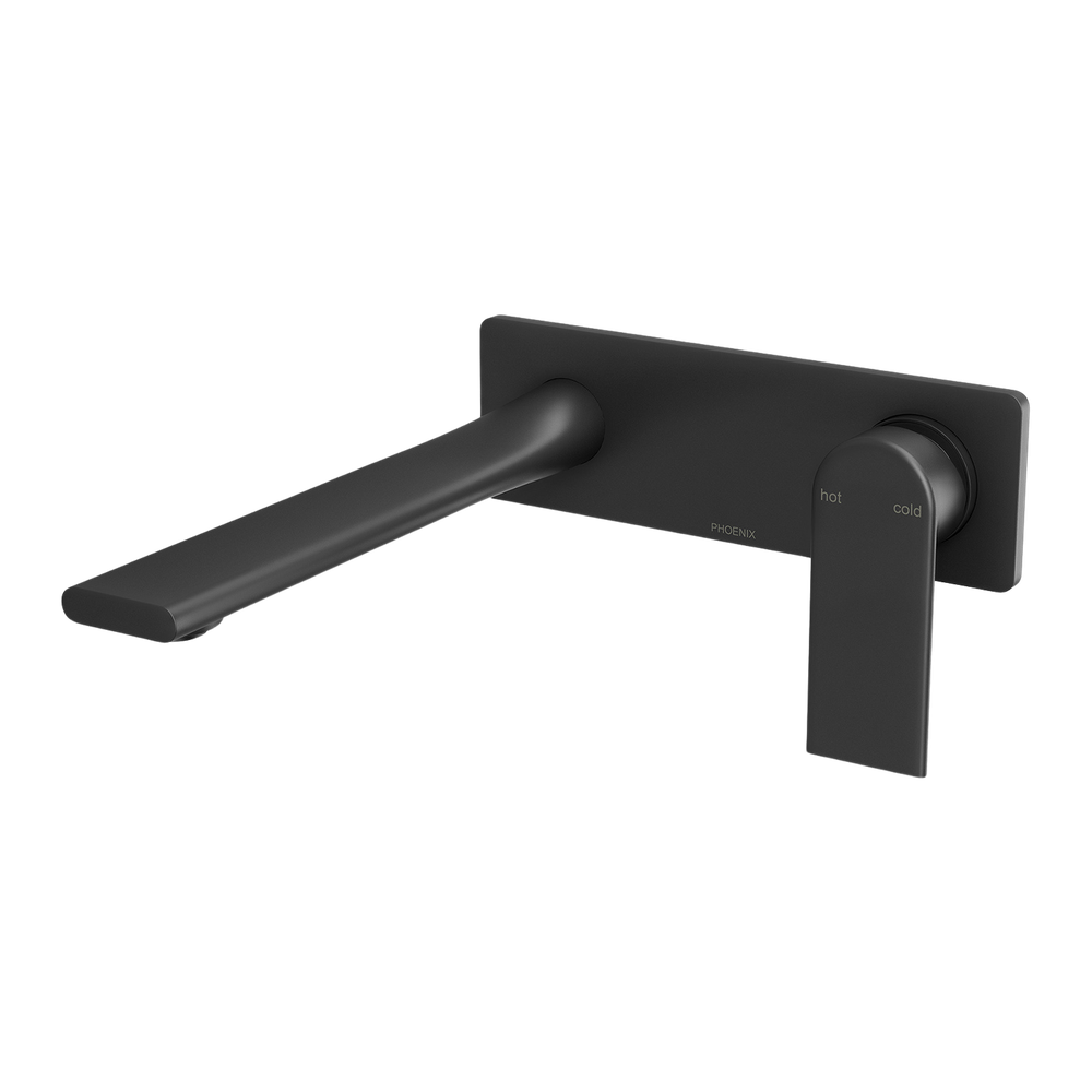 Teel SwitchMix Wall Basin / Bath Mixer Set 200mm Fit-Off Kit Matte Black