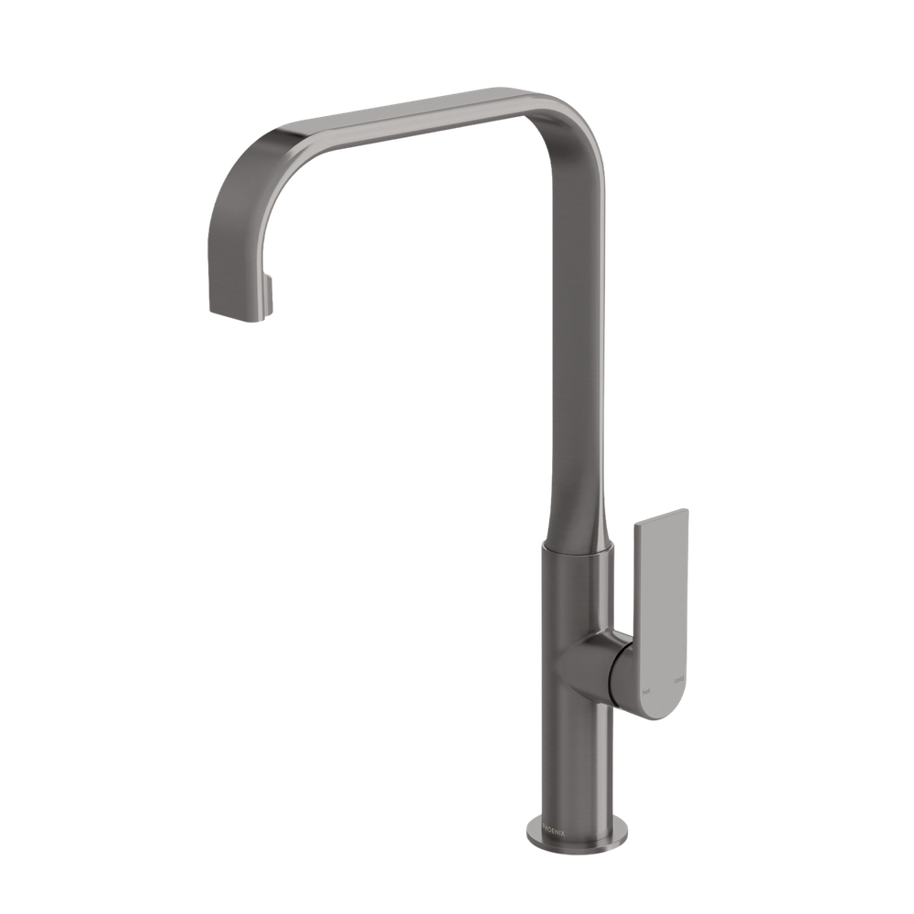 Teel Sink Mixer 200mm Squareline Brushed Carbon