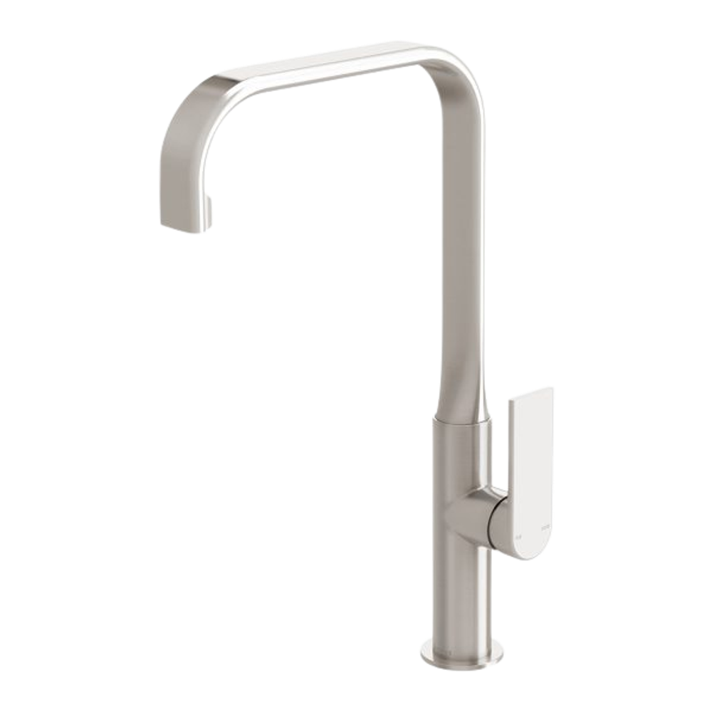 Teel Sink Mixer 200mm Squareline Brushed Nickel