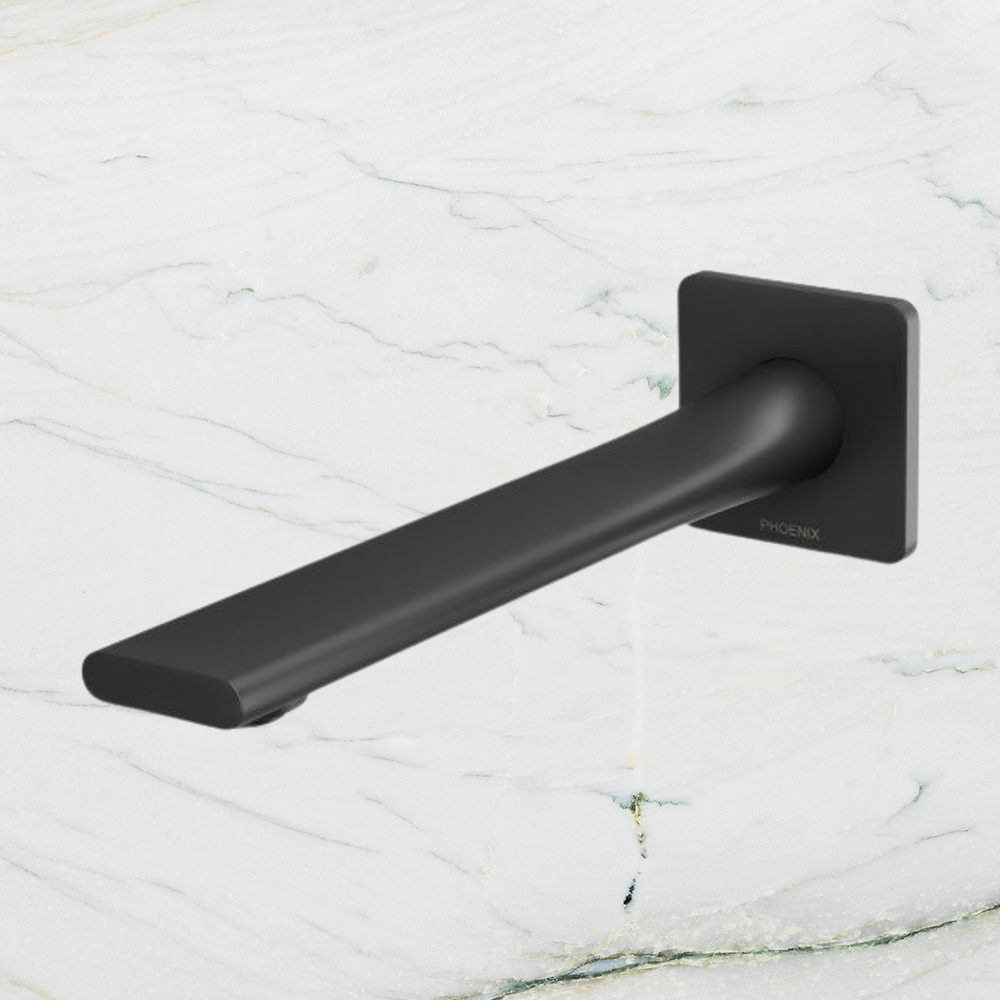 Teel Wall Basin Outlet 200mm Matte Black