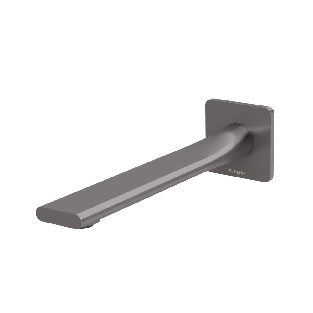 Teel Wall Basin Outlet 200mm Brushed Carbon