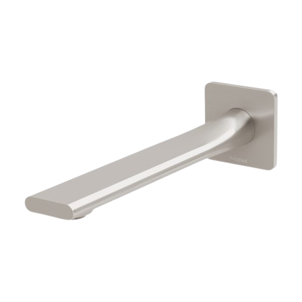 Teel Wall Basin Outlet 200mm Brushed Nickel