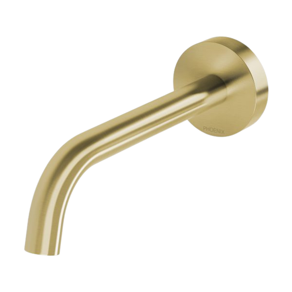 Vivid Slimline Plus Wall Basin / Bath Outlet 180mm Brushed Gold