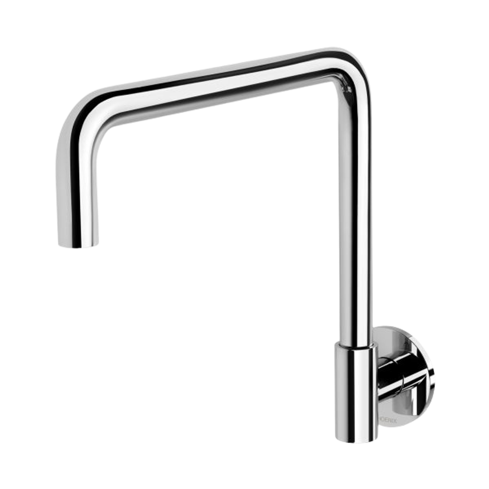 Vivid Slimline Plus Wall Sink Outlet 240mm Squareline  Chrome