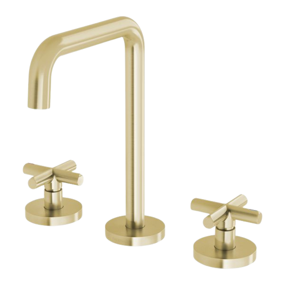 Vivid Slimline Plus Basin Set Brushed Gold