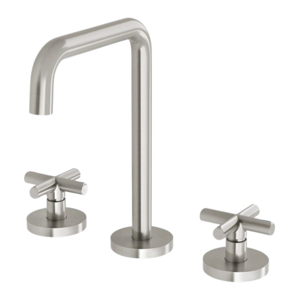 Vivid Slimline Plus Basin Set Brushed Nickel