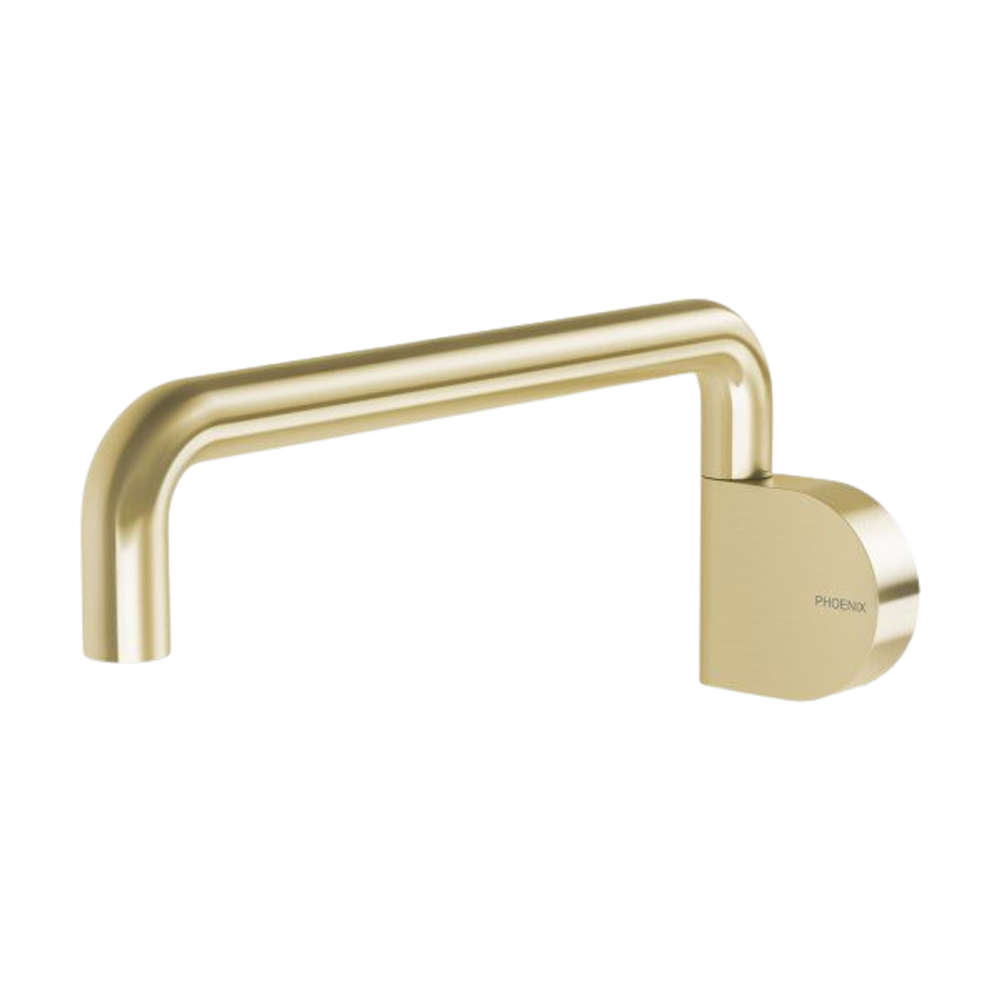 Designer Swivel Bath Outlet 230mm Round Brushed Gold