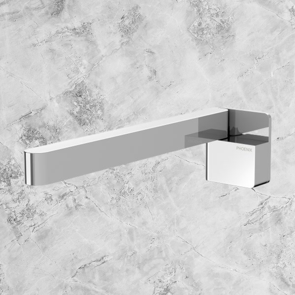 Designer Swivel Bath Outlet  230mm Square Chrome