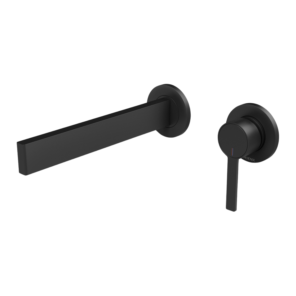 Lexi MKII SwitchMix Wall Basin Mixer Set 200mm Fit-Off Kit  Matte Black