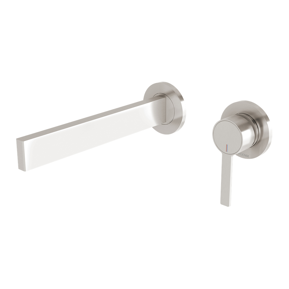 Lexi MKII SwitchMix Wall Basin Mixer Set 200mm Fit-Off Kit  Brushed Nickel