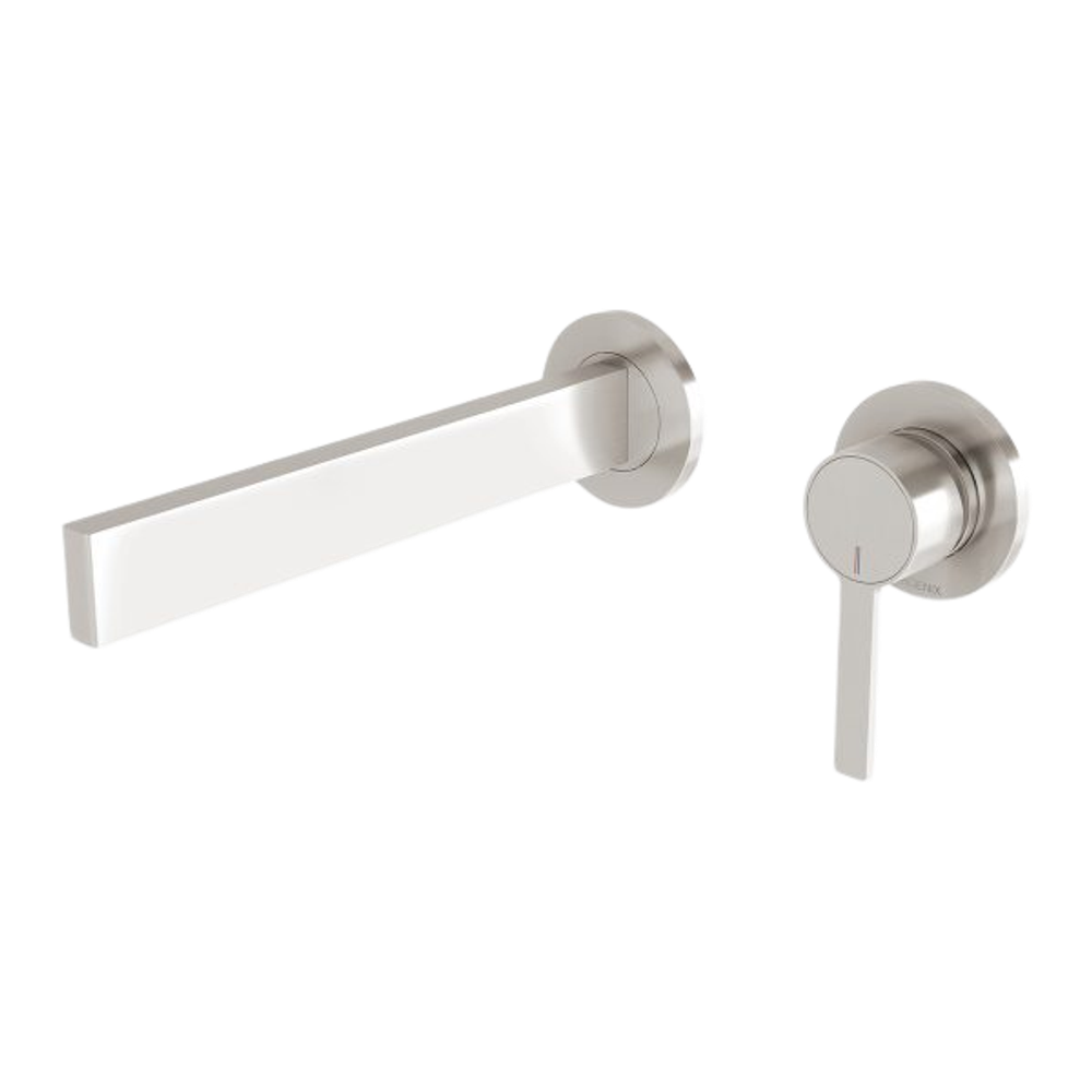 Lexi MKII Wall Basin Mixer Set 200mm  Brushed Nickel