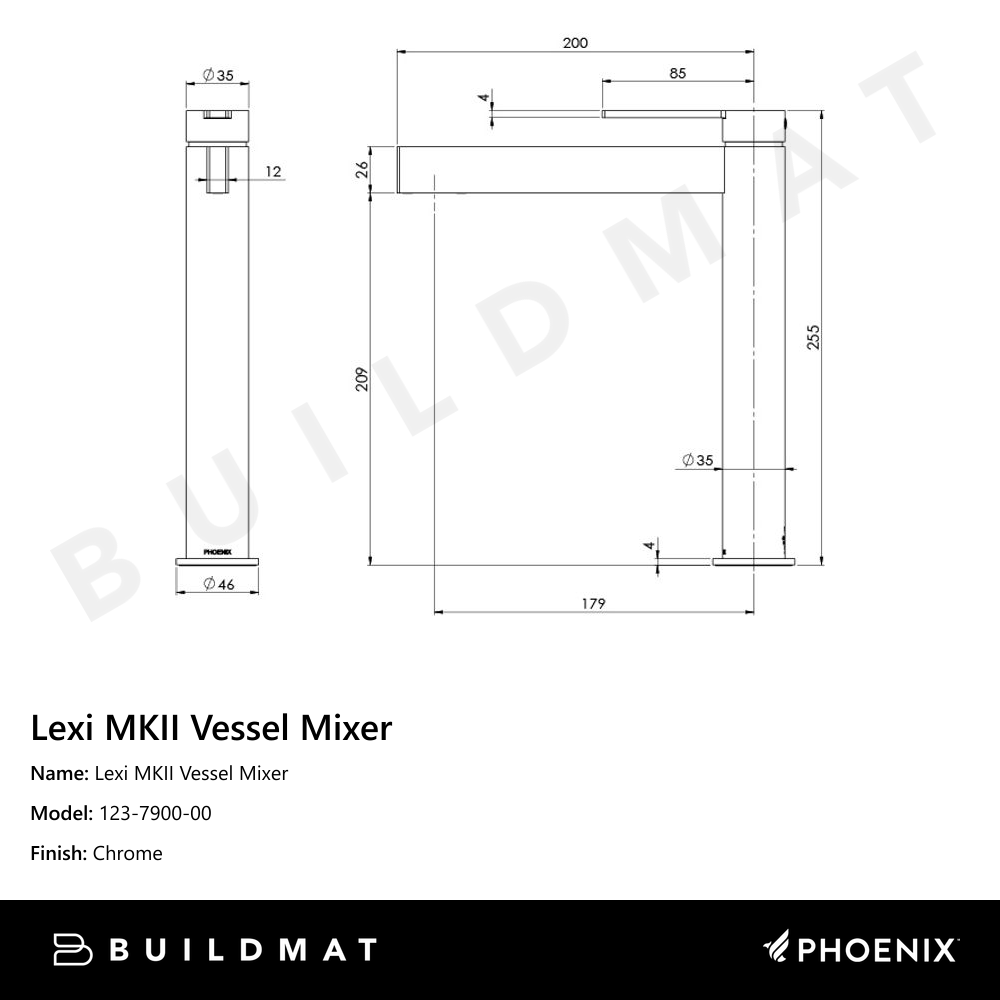 Lexi MKII Vessel Mixer  Chrome