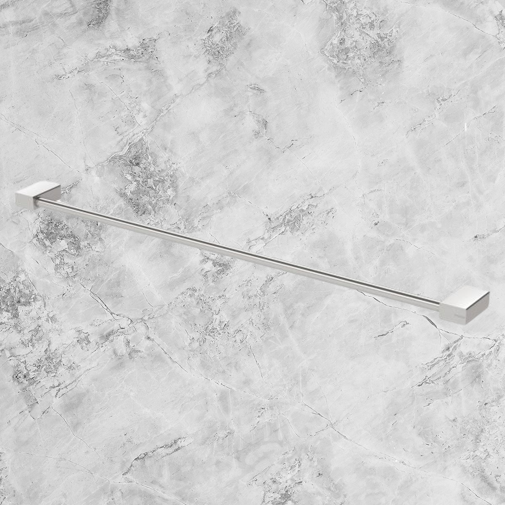 Lexi MKII Single Towel Rail 800mm  Brushed Nickel