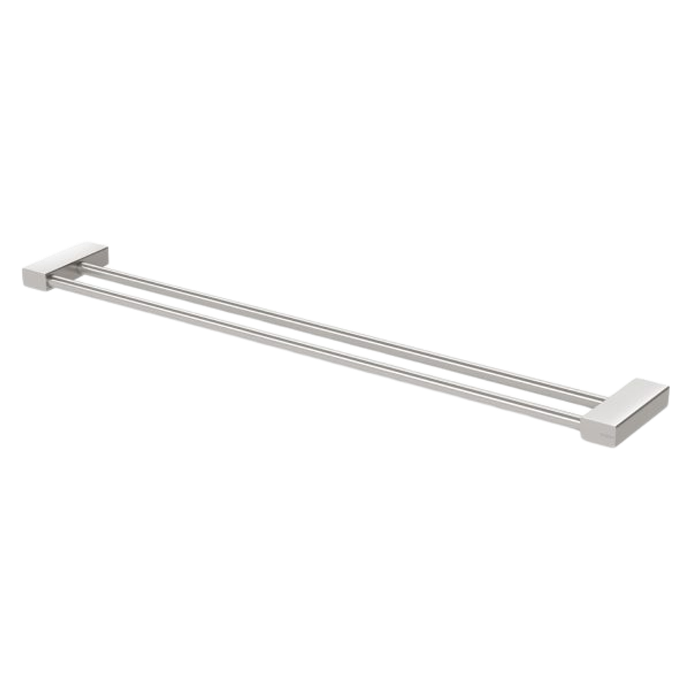 Lexi MKII Double Towel Rail 800mm Brushed Nickel