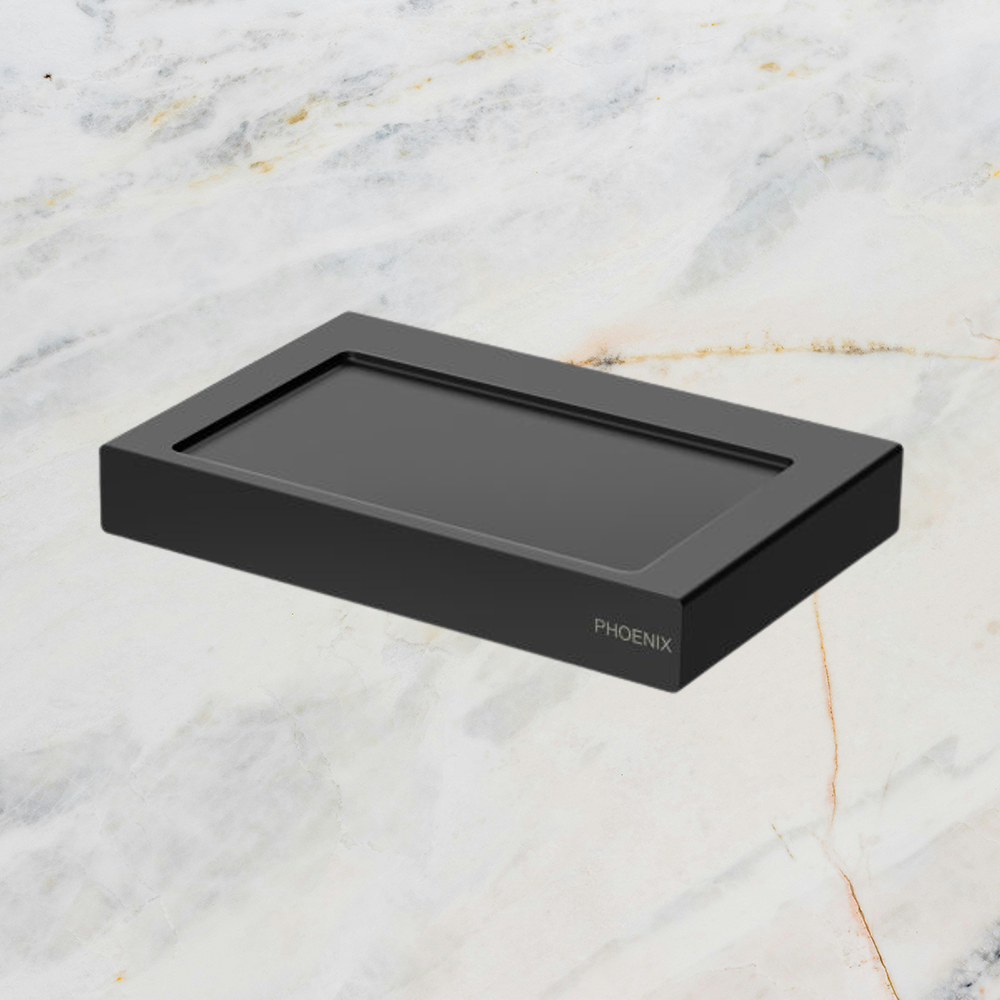 Lexi MKII Soap Dish Holder  Matte Black