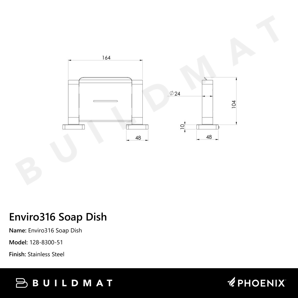 Enviro316 Soap Dish Stainless Steel