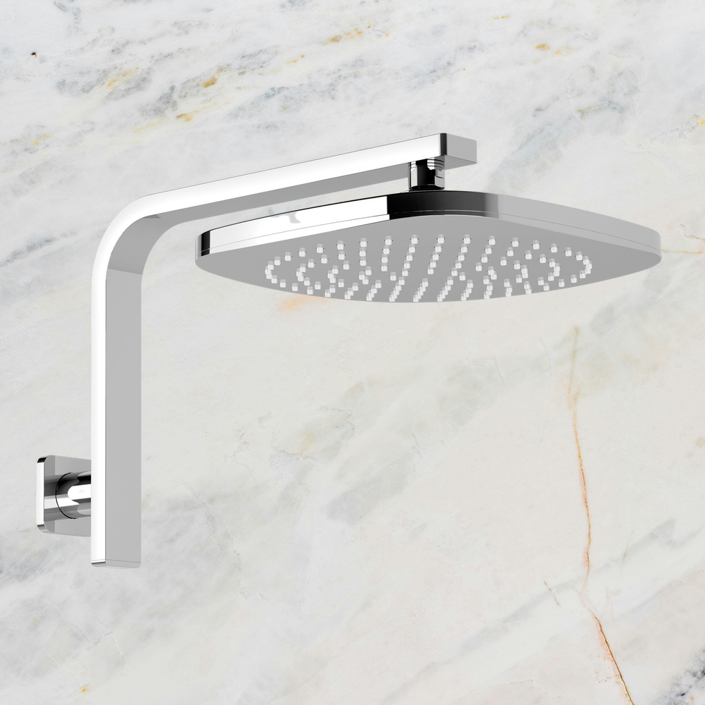 Nuage High-Rise Shower Arm & Rose Chrome