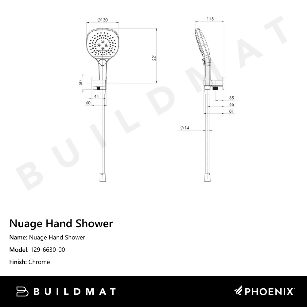 Nuage Hand Shower Chrome