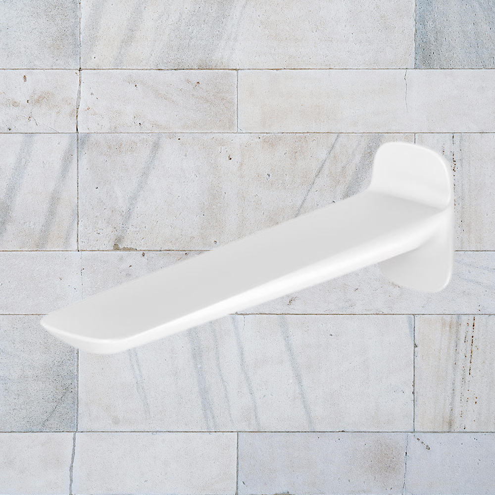 Nuage Wall Basin / Bath Outlet 200mm  Matte White