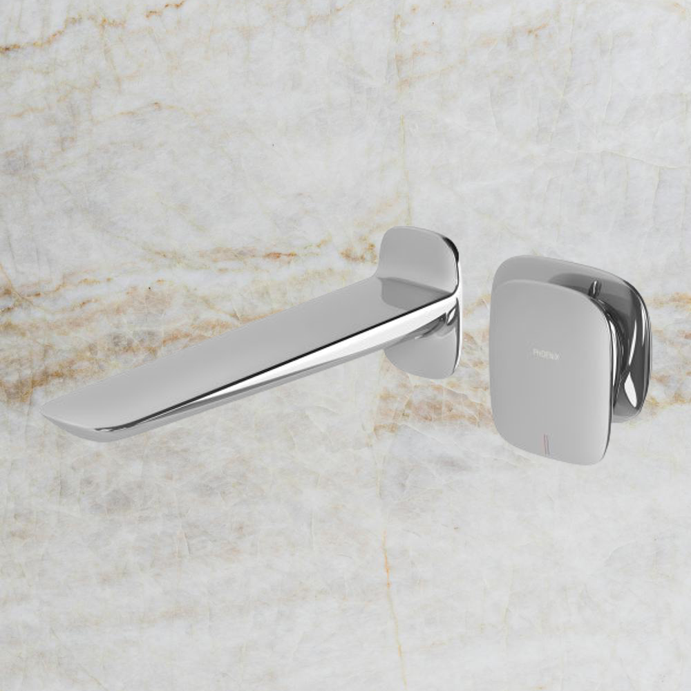 Nuage Wall Basin / Bath Mixer Set 200mm Chrome