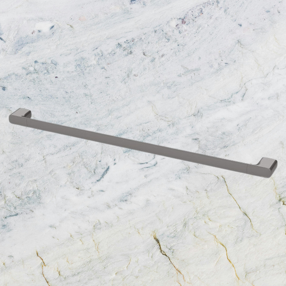 Nuage Single Towel Rail 800mm  Brushed Carbon