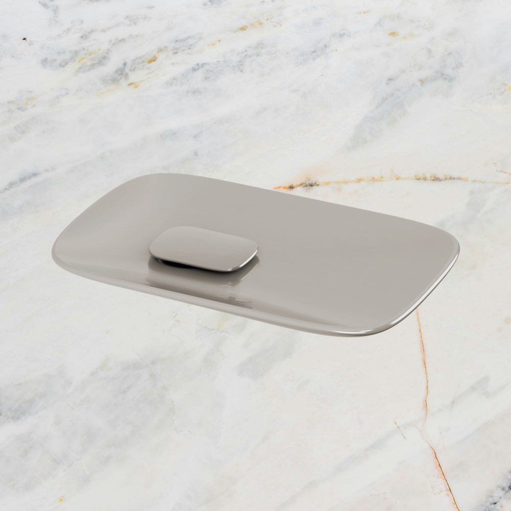 Nuage Soap Dish  Brushed Nickel