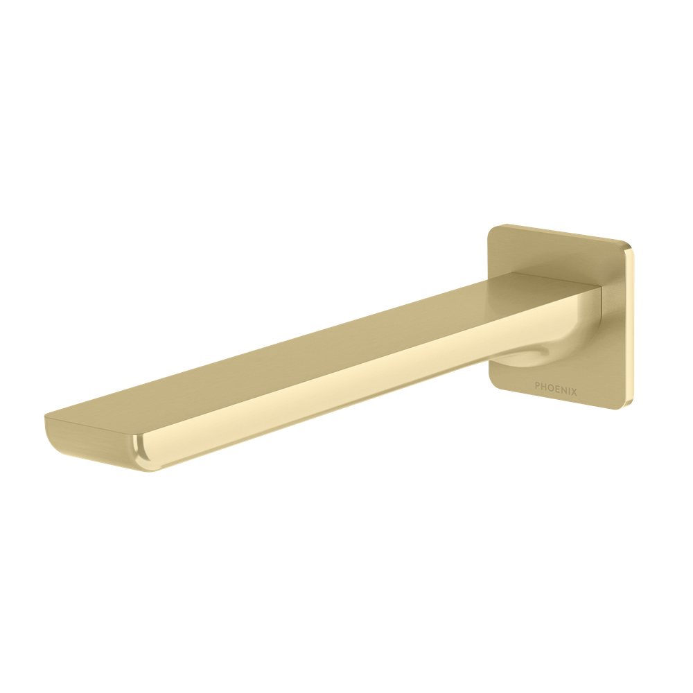 Gloss MKII Wall Basin / Bath Outlet 200mm  Brushed Gold