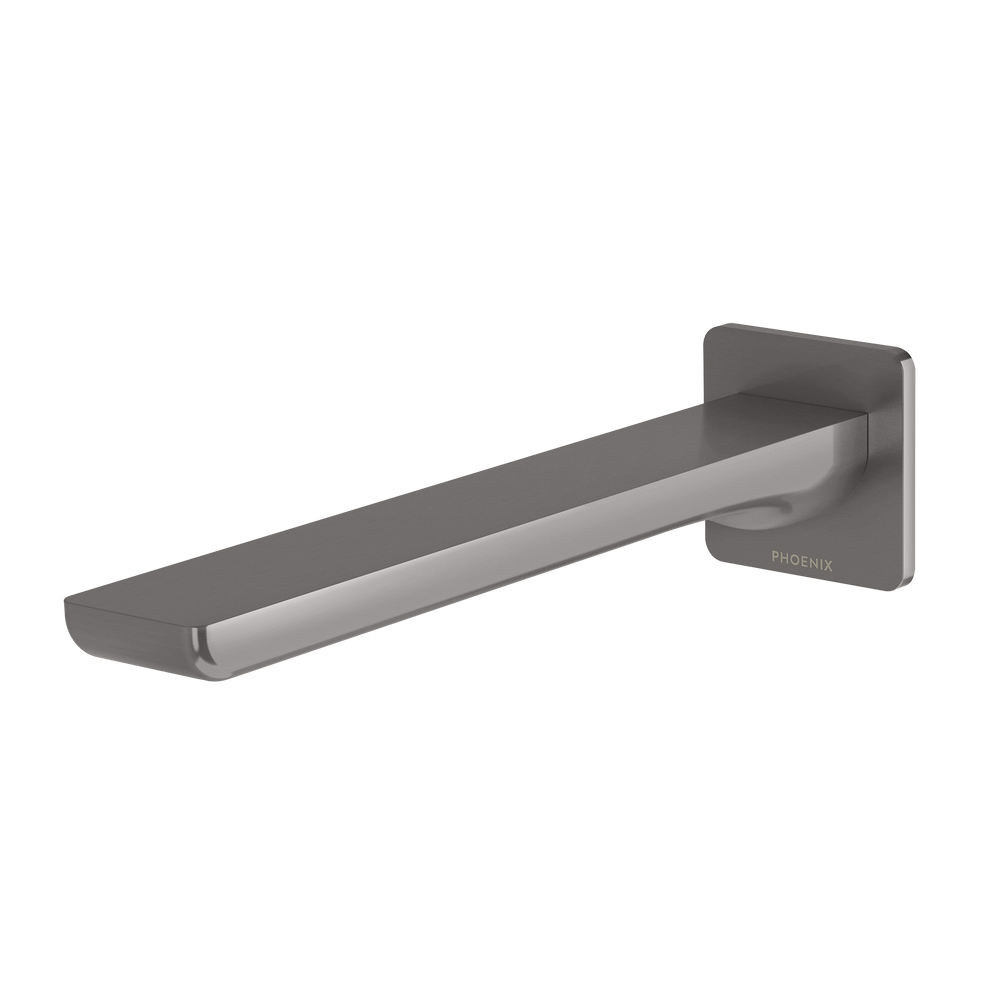 Gloss MKII Wall Basin / Bath Outlet 200mm  Brushed Carbon