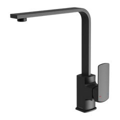 Phoenix Teva Sink Mixer 200mm Squareline Lead Free 6 Star Matte Black