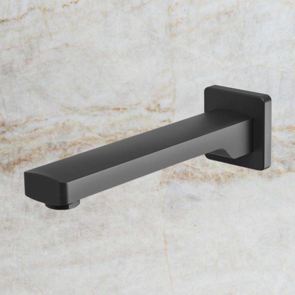 Teva Wall Bath Outlet 200mm Matte Black