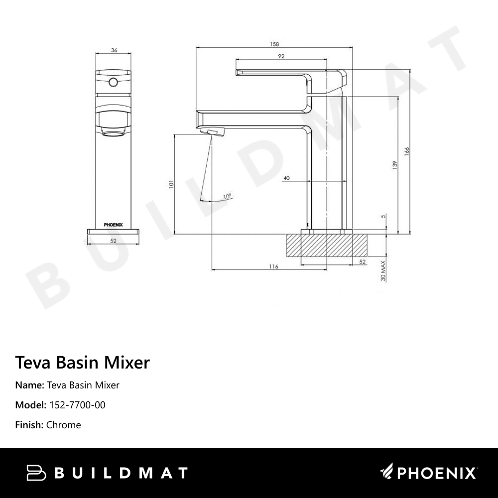 Teva Basin Mixer Chrome