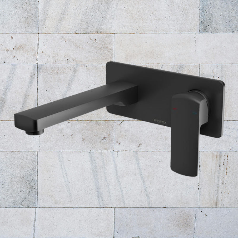 Teva Wall Basin / Bath Mixer Set 200mm Trim Kit Only Matte Black