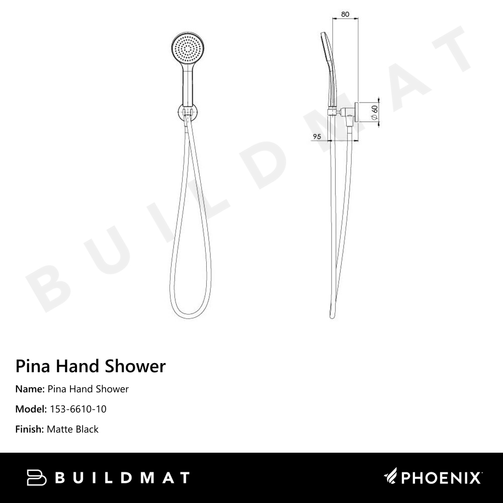 Pina Hand Shower Matte Black