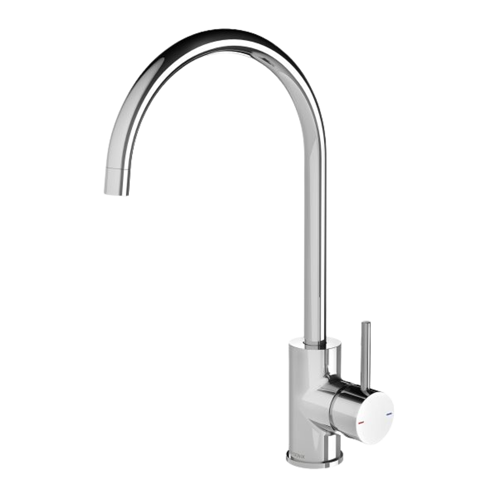 Pina Sink Mixer 200mm Gooseneck Lead Free Chrome