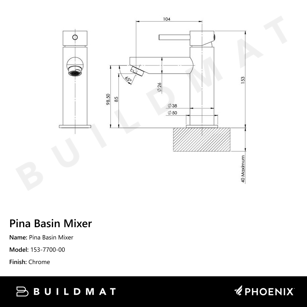 Pina Basin Mixer Chrome