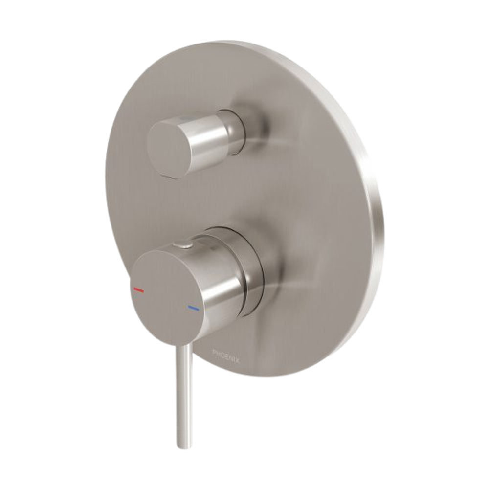 Pina Shower / Bath Diverter Mixer Trim Kit Only Brushed Nickel