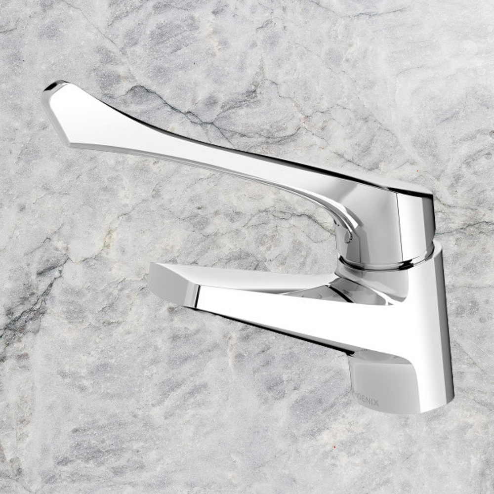 Ivy MKII Extended Handle Fixed Basin Mixer  Chrome