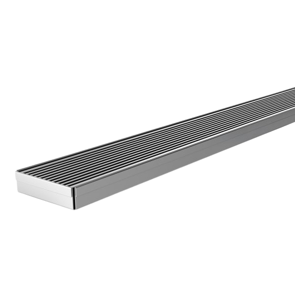 Phoenix Flat Channel Drain HG 75 x 600mm Outlet 45mm Stainless Steel