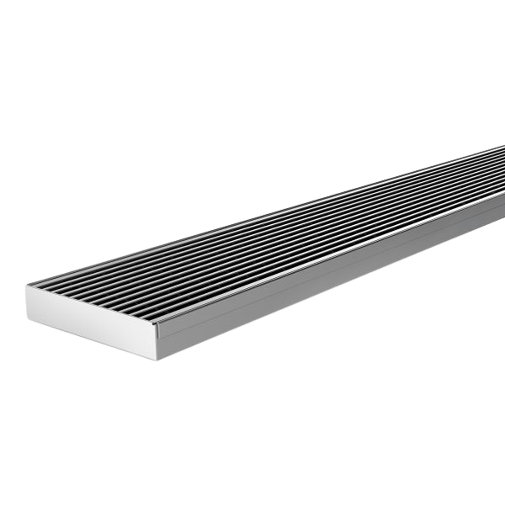 Phoenix Flat Channel Drain HG 100 x 600mm Outlet 90mm Stainless Steel