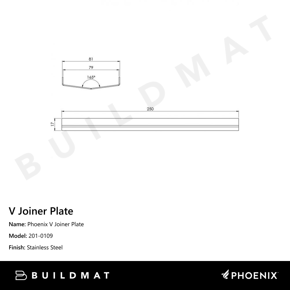 Phoenix V Joiner Plate Stainless Steel