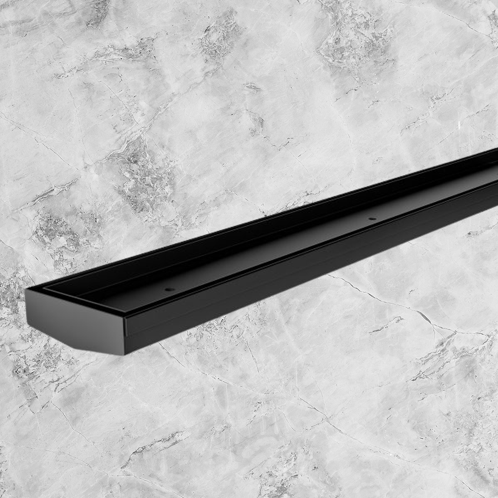 Phoenix V Channel Drain TI 75 x 600mm Outlet 45mm Matte Black