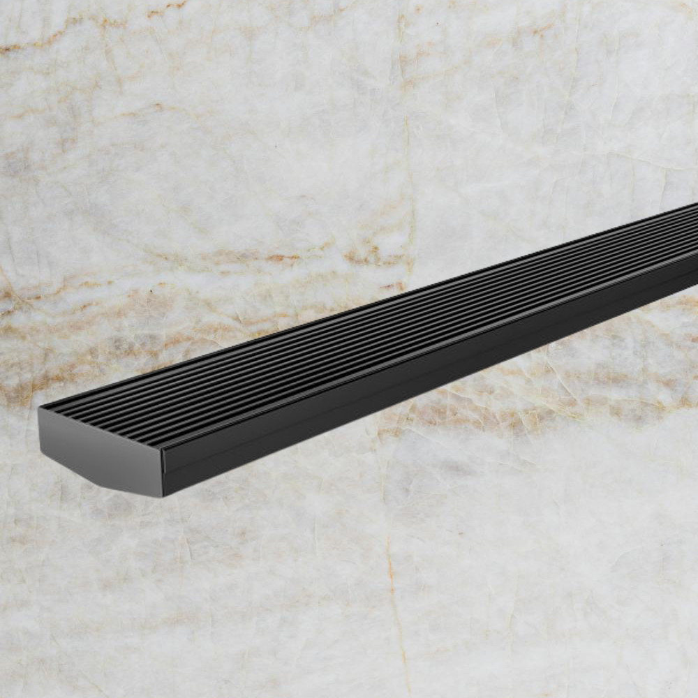 Phoenix V Channel  Drain HG 75 x 600mm Outlet 65mm Matte Black