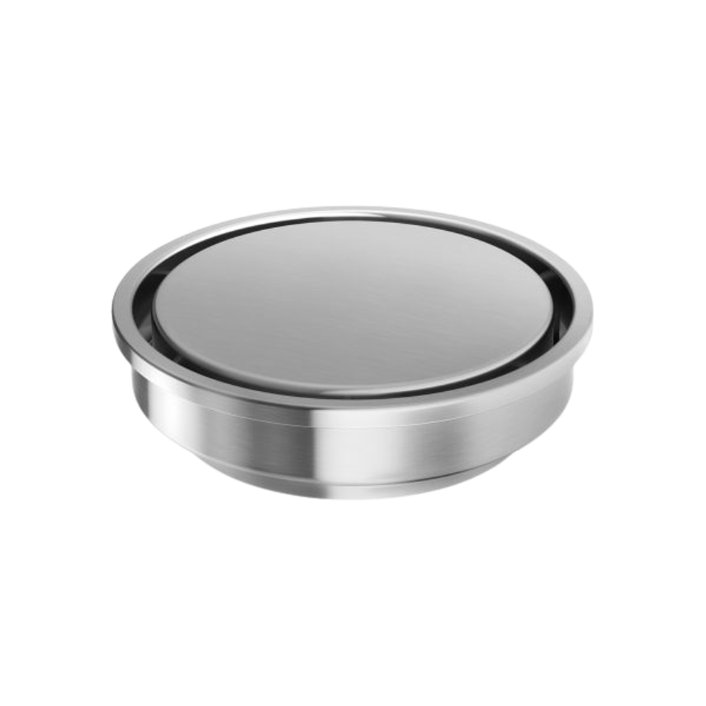 Phoenix Point Drain Round 100mm Outlet 90mm   Stainless Steel